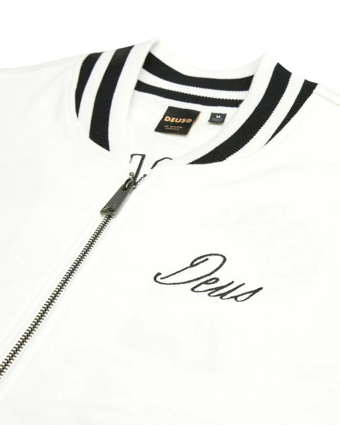 Patron Fleece Bomber 8211 Vintage White Men Deus Ex Machina Jackets Patron Fleece Bomber 8211 Vintage White Men Deus Ex Machina Jackets