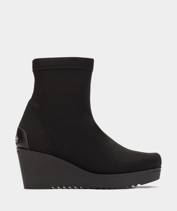 Pedro Miralles Ankle Boots BENASAU Ante Strech Negro 8211 Woman