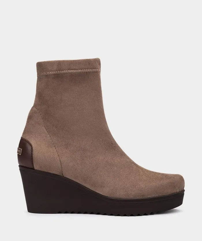 Pedro Miralles Ankle Boots BENASAU Ante Strech Taupe 8211 Woman