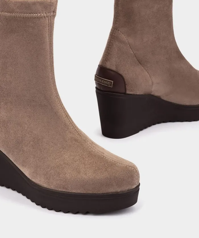 Pedro Miralles Ankle Boots BENASAU Ante Strech Taupe 8211 Woman Pedro Miralles Ankle Boots BENASAU Ante Strech Taupe 8211 Woman
