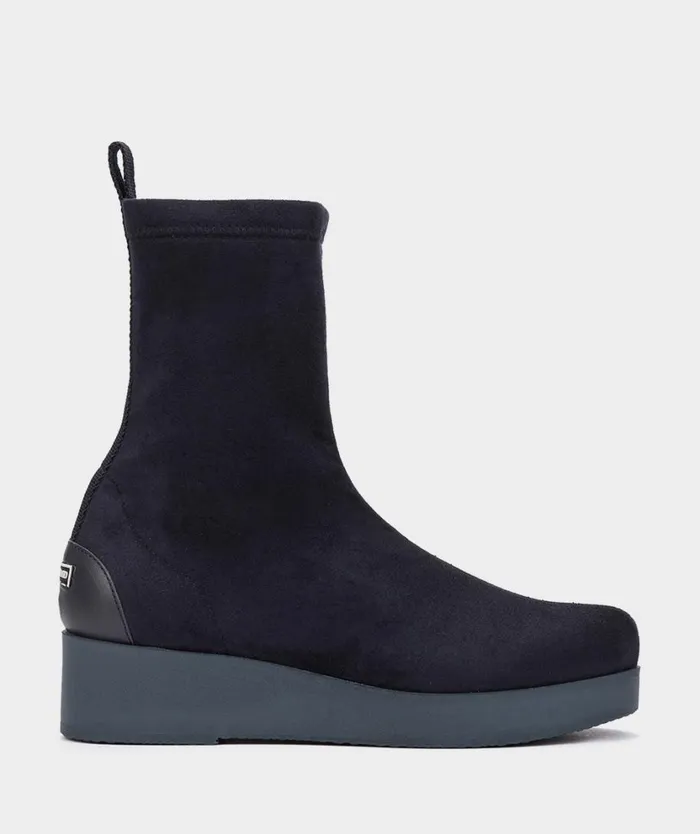 Pedro Miralles Ankle Boots BURANO Ante Strech Marino 8211 Woman