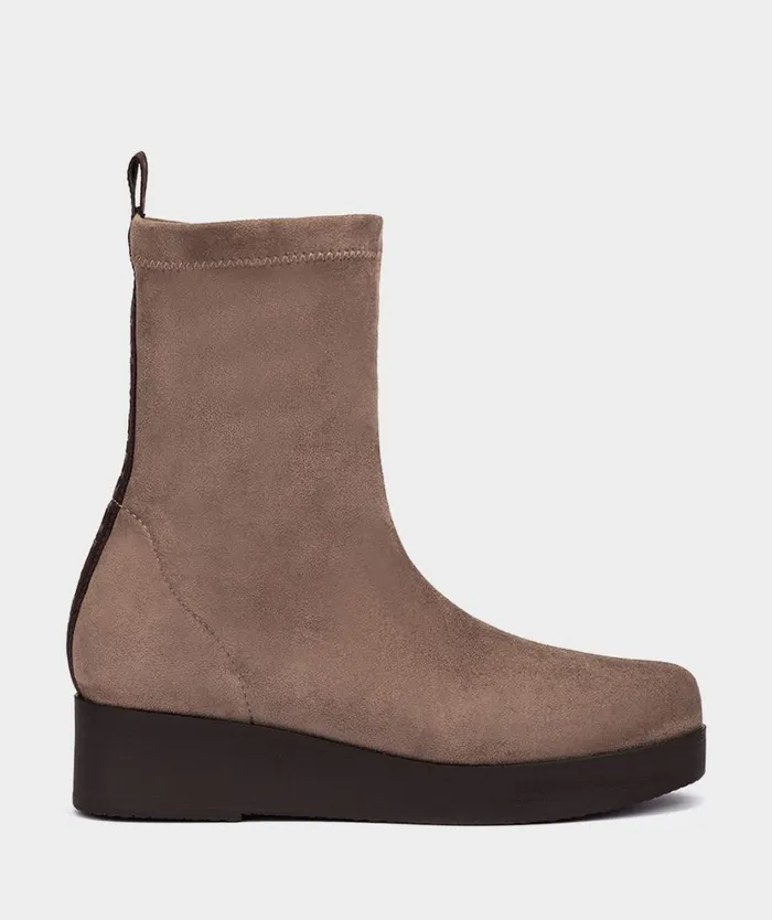 Pedro Miralles Ankle Boots BURANO Ante Strech Taupe 8211 Woman