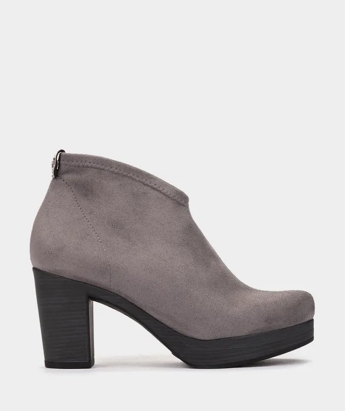 Pedro Miralles Ankle Boots CORTONA Ante Strech Gris 8211 Woman