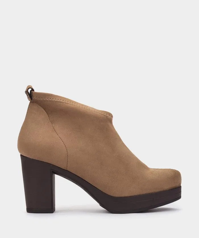 Pedro Miralles Ankle Boots CORTONA Ante Strech Taupe 8211 Woman