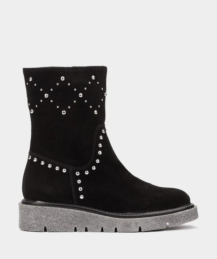 Pedro Miralles Ankle Boots JIJONA Velour Negro 8211 Woman