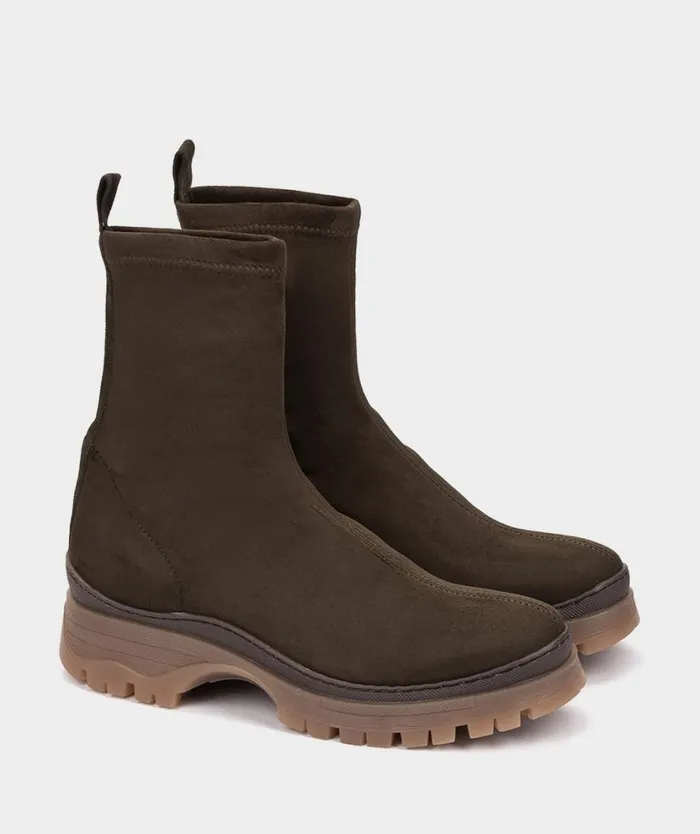 Pedro Miralles Ankle Boots MOLDAVIA Ante Strech Kaki 8211 Woman Pedro Miralles Ankle Boots MOLDAVIA Ante Strech Kaki 8211 Woman