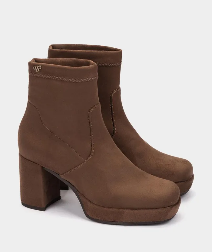 Pedro Miralles Ankle Boots MONTREUX Ante Strech Tabaco 8211 Woman Pedro Miralles Ankle Boots MONTREUX Ante Strech Tabaco 8211 Woman