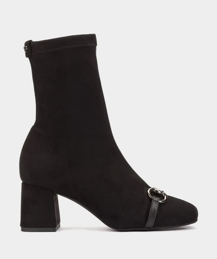 Pedro Miralles Ankle Boots OPOLE Ante Strech Negro 8211 Woman
