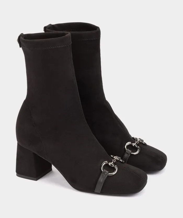 Pedro Miralles Ankle Boots OPOLE Ante Strech Negro 8211 Woman