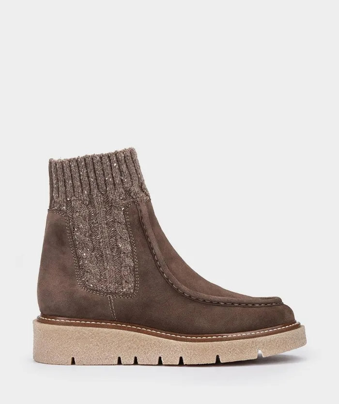 Pedro Miralles Ankle Boots PATAGONIA Velour Fango 8211 Woman