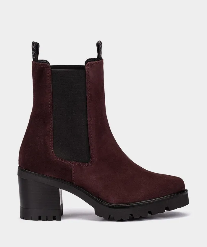 Pedro Miralles Ankle Boots SAINT MICHEL Velour Vino 8211 Woman