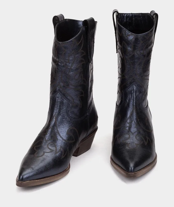 Pedro Miralles Ankle Boots VIRGINIA Cristal Metal Navy 8211 Woman Pedro Miralles Ankle Boots VIRGINIA Cristal Metal Navy 8211 Woman