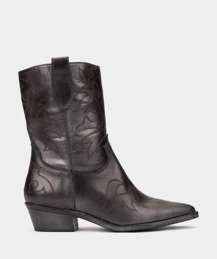 Pedro Miralles Ankle Boots VIRGINIA Nacar Negro 8211 Woman