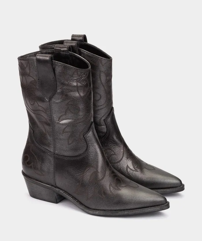 Pedro Miralles Ankle Boots VIRGINIA Nacar Negro 8211 Woman Pedro Miralles Ankle Boots VIRGINIA Nacar Negro 8211 Woman