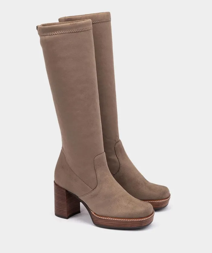 Pedro Miralles Boots BASILEA Ante Strech Taupe 8211 Woman Pedro Miralles Boots BASILEA Ante Strech Taupe 8211 Woman