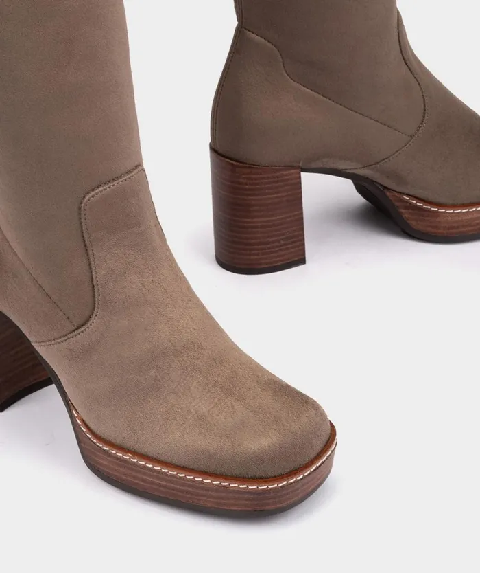 Pedro Miralles Boots BASILEA Ante Strech Taupe 8211 Woman Pedro Miralles Boots BASILEA Ante Strech Taupe 8211 Woman