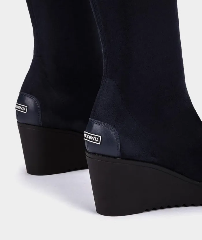 Pedro Miralles Boots GRAZALEMA Ante Strech Navy 8211 Woman Pedro Miralles Boots GRAZALEMA Ante Strech Navy 8211 Woman