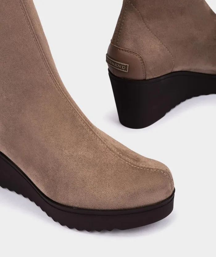 Pedro Miralles Boots GRAZALEMA Ante Strech Taupe 8211 Woman Pedro Miralles Boots GRAZALEMA Ante Strech Taupe 8211 Woman