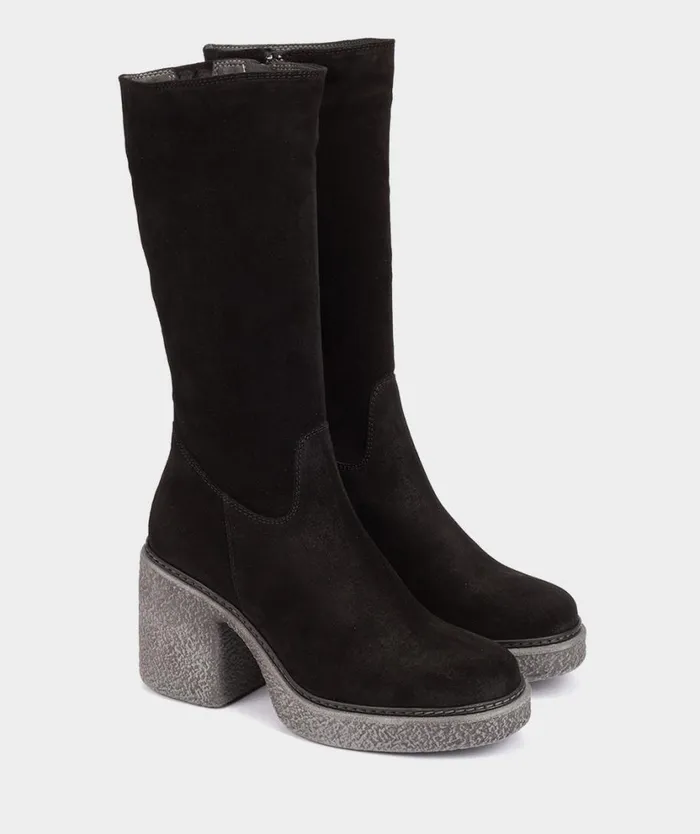 Pedro Miralles Boots NIZA Velour Negro 8211 Woman Pedro Miralles Boots NIZA Velour Negro 8211 Woman