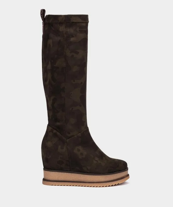 Pedro Miralles Boots REINE Ante Strech Mimetico Kaki 8211 Woman