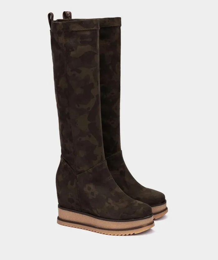 Pedro Miralles Boots REINE Ante Strech Mimetico Kaki 8211 Woman Pedro Miralles Boots REINE Ante Strech Mimetico Kaki 8211 Woman