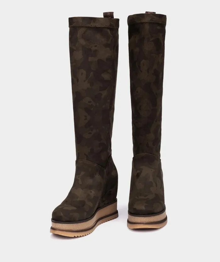 Pedro Miralles Boots REINE Ante Strech Mimetico Kaki 8211 Woman Pedro Miralles Boots REINE Ante Strech Mimetico Kaki 8211 Woman