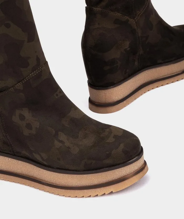 Pedro Miralles Boots REINE Ante Strech Mimetico Kaki 8211 Woman Pedro Miralles Boots REINE Ante Strech Mimetico Kaki 8211 Woman