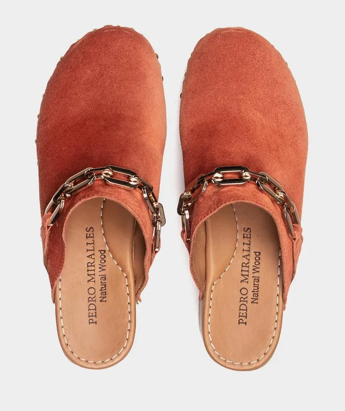Pedro Miralles Clogs ACRI Velour Rost 8211 Woman Pedro Miralles Clogs ACRI Velour Rost 8211 Woman
