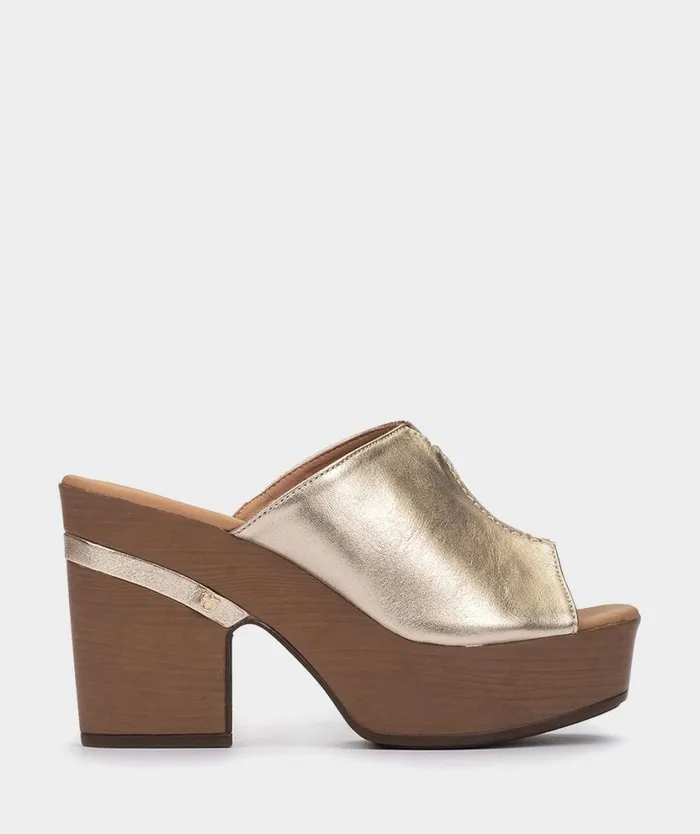 Pedro Miralles Clogs BENEVENTO Napa Metal Platino 8211 Woman