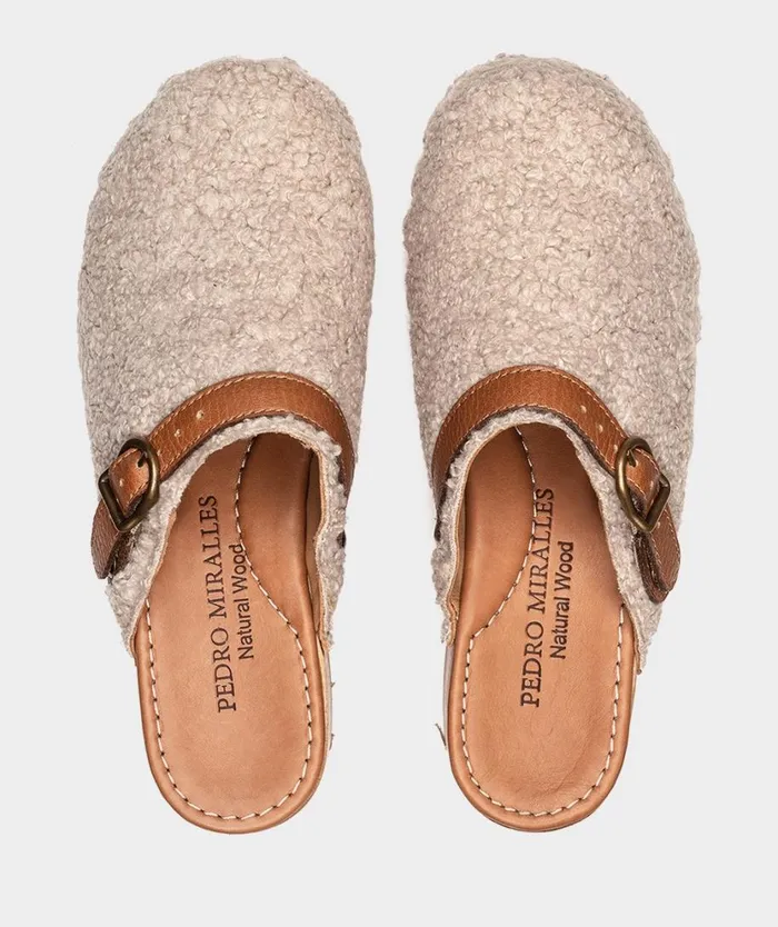Pedro Miralles Clogs BERLN Pecorino Crudo 8211 Woman Pedro Miralles Clogs BERLN Pecorino Crudo 8211 Woman