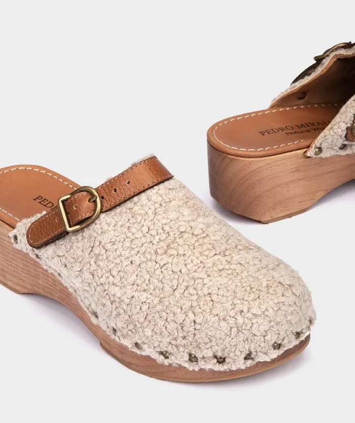 Pedro Miralles Clogs BERLN Pecorino Crudo 8211 Woman Pedro Miralles Clogs BERLN Pecorino Crudo 8211 Woman