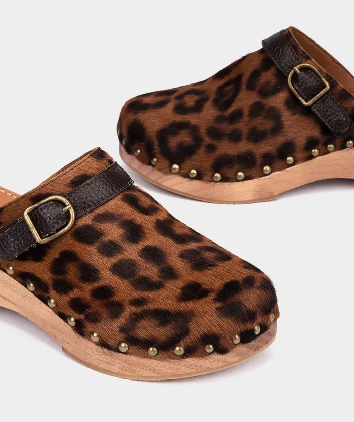 Pedro Miralles Clogs BERLN Pony Leopardo 8211 Woman Pedro Miralles Clogs BERLN Pony Leopardo 8211 Woman