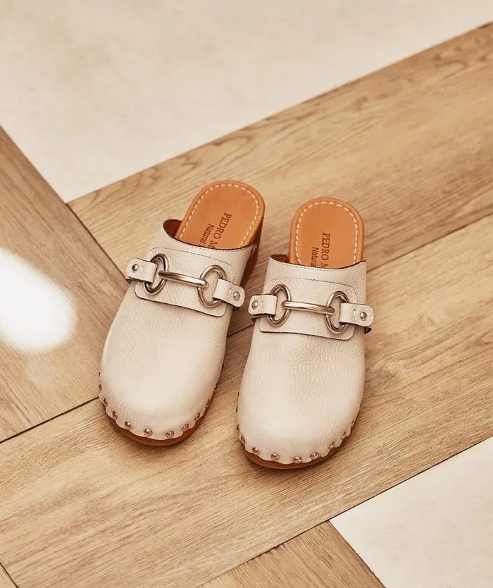 Pedro Miralles Clogs BRESCIA Tornado Ivory 8211 Woman