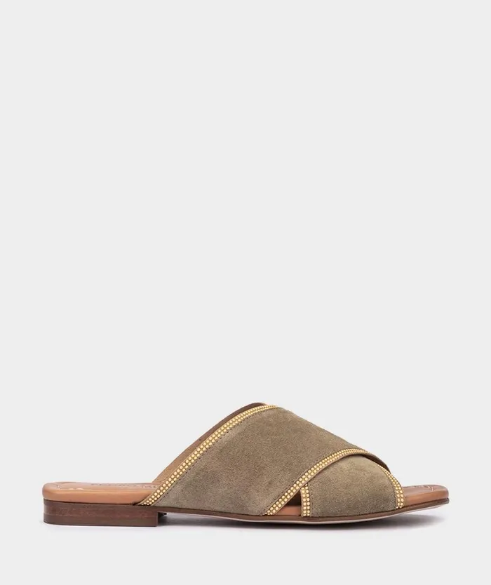 Pedro Miralles Flat Sandals ALBUFERA Velour Suamp 8211 Woman Pedro Miralles Flat Sandals ALBUFERA Velour Suamp 8211 Woman
