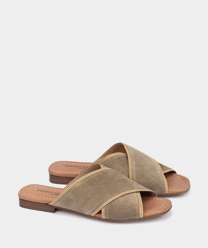 Pedro Miralles Flat Sandals ALBUFERA Velour Suamp 8211 Woman Pedro Miralles Flat Sandals ALBUFERA Velour Suamp 8211 Woman