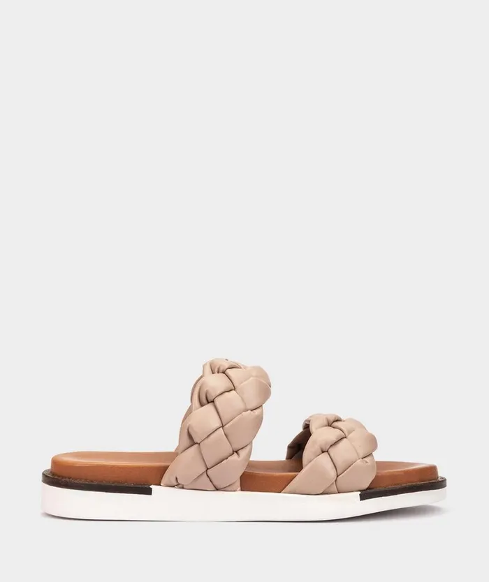 Pedro Miralles Flat Sandals AMARA Trenza Taupe 8211 Woman