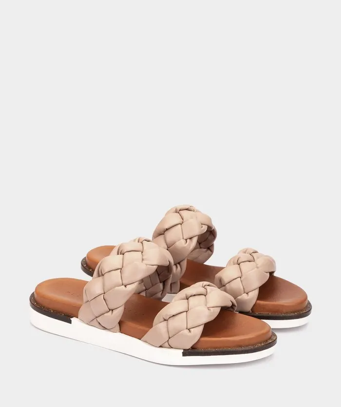 Pedro Miralles Flat Sandals AMARA Trenza Taupe 8211 Woman Pedro Miralles Flat Sandals AMARA Trenza Taupe 8211 Woman