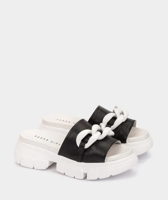 Pedro Miralles Flat Sandals ATENAS Venecia Negro 8211 Woman Pedro Miralles Flat Sandals ATENAS Venecia Negro 8211 Woman