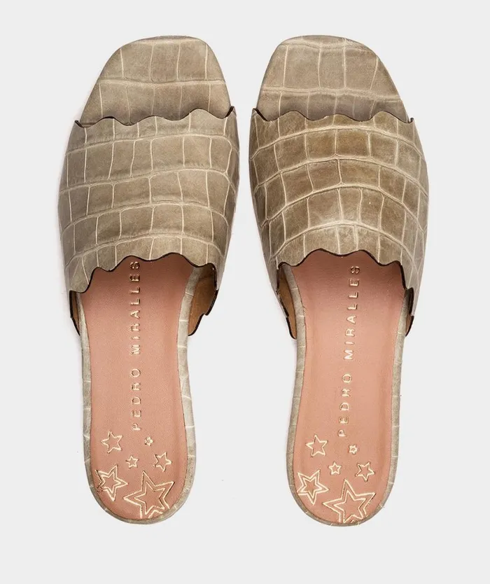 Pedro Miralles Flat Sandals AVEYRON Coco Salvia 8211 Woman Pedro Miralles Flat Sandals AVEYRON Coco Salvia 8211 Woman