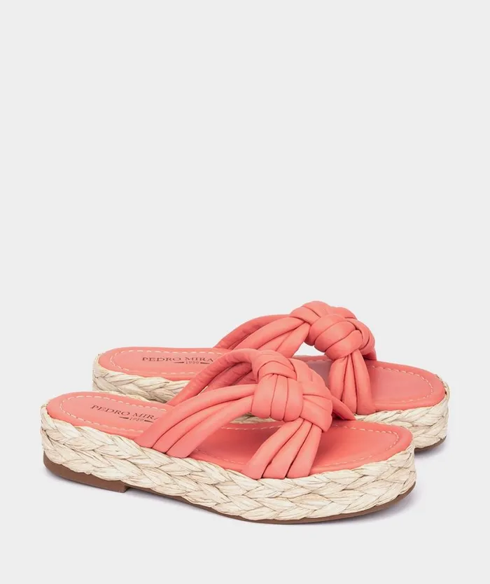 Pedro Miralles Flat Sandals BANS Cloud Corallo 8211 Woman Pedro Miralles Flat Sandals BANS Cloud Corallo 8211 Woman