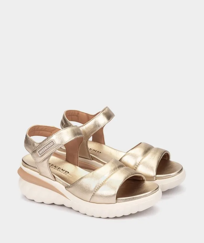 Pedro Miralles Flat Sandals BRASIL Napa Metal Platino 8211 Woman Pedro Miralles Flat Sandals BRASIL Napa Metal Platino 8211 Woman