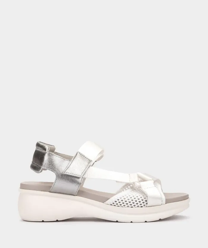 Pedro Miralles Flat Sandals CANDELEDA Basketina Blanco 8211 Woman