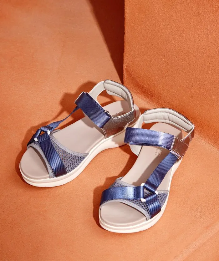 Pedro Miralles Flat Sandals CANDELEDA Basketina Jeans 8211 Woman