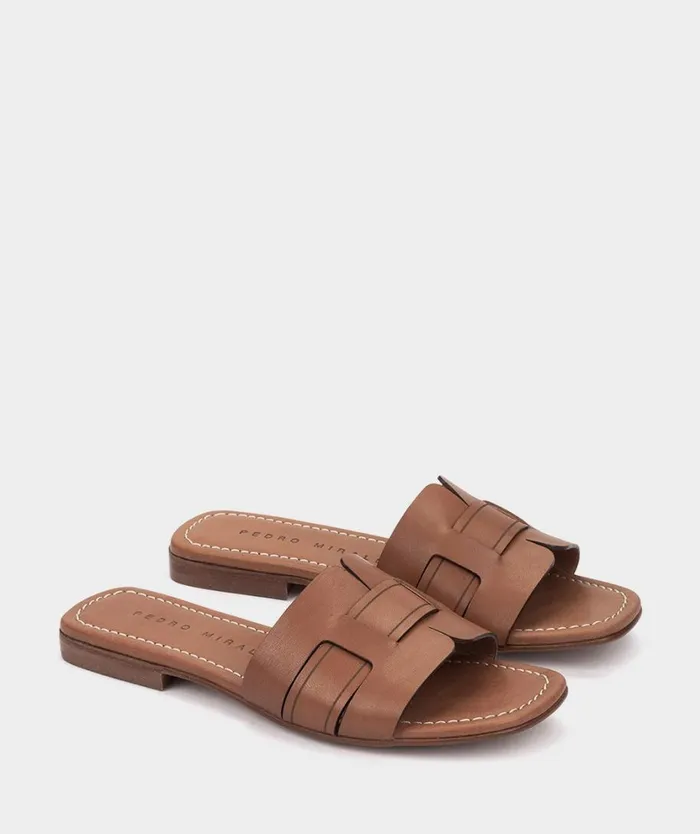 Pedro Miralles Flat Sandals CASTELLAR Alfa Tabac 8211 Woman Pedro Miralles Flat Sandals CASTELLAR Alfa Tabac 8211 Woman
