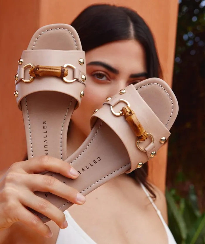 Pedro Miralles Flat Sandals CAUDIEL Alfa Nude 8211 Woman