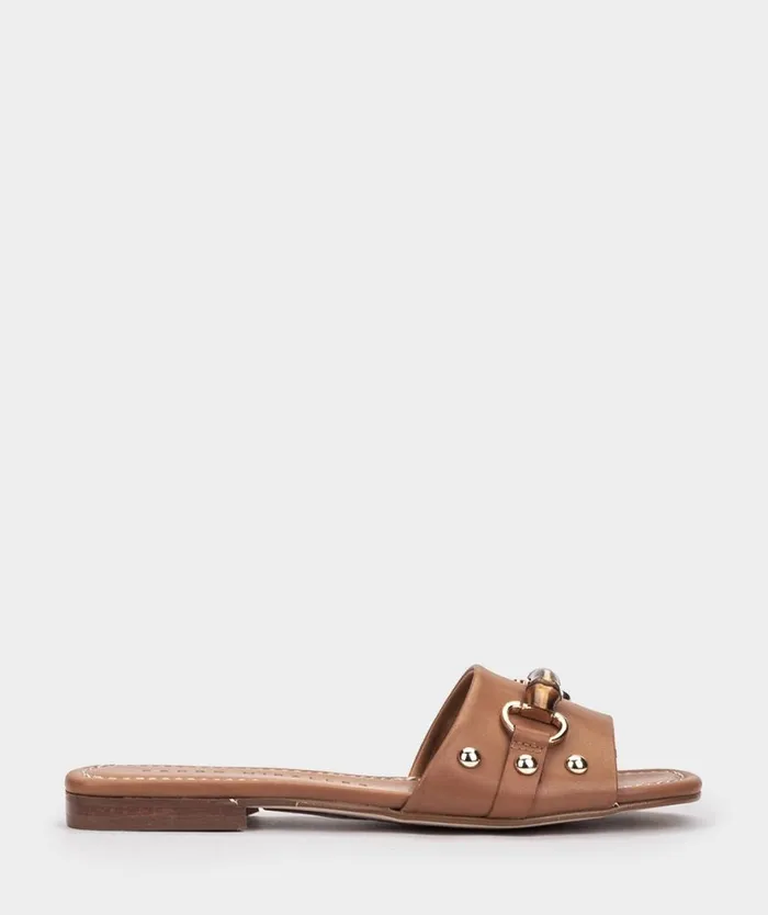 Pedro Miralles Flat Sandals CAUDIEL Alfa Tabac 8211 Woman