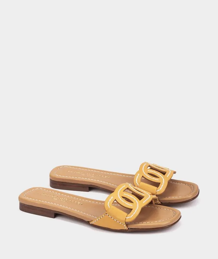 Pedro Miralles Flat Sandals DAIMIEL Vitello Safron 8211 Woman Pedro Miralles Flat Sandals DAIMIEL Vitello Safron 8211 Woman