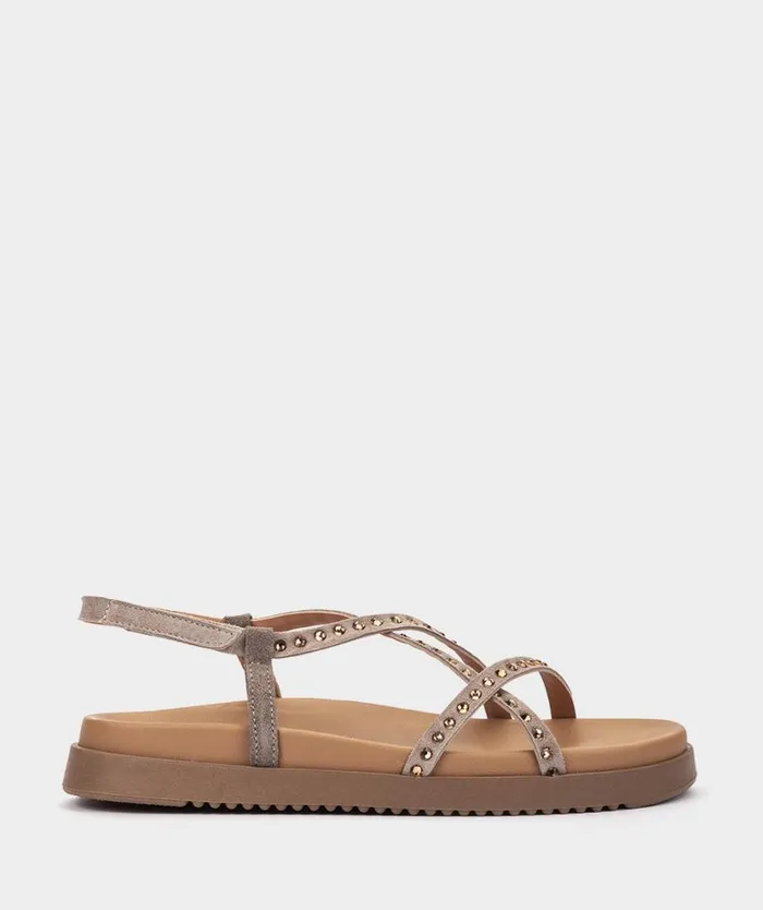 Pedro Miralles Flat Sandals FINISTERRE Velour Pebble 8211 Woman Pedro Miralles Flat Sandals FINISTERRE Velour Pebble 8211 Woman
