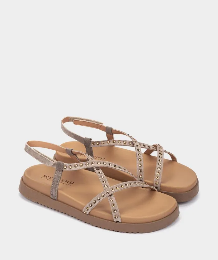 Pedro Miralles Flat Sandals FINISTERRE Velour Pebble 8211 Woman Pedro Miralles Flat Sandals FINISTERRE Velour Pebble 8211 Woman