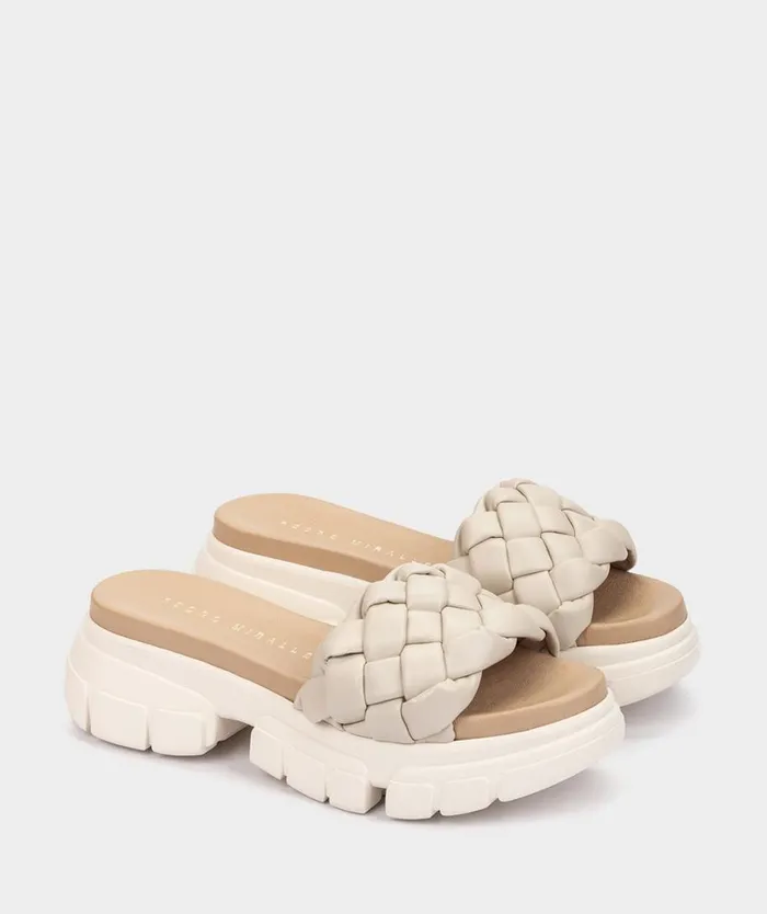 Pedro Miralles Flat Sandals FOGGIA Trenza Beige 8211 Woman Pedro Miralles Flat Sandals FOGGIA Trenza Beige 8211 Woman